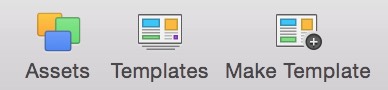 Assets & Templates buttons