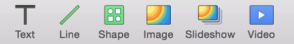 Content element buttons