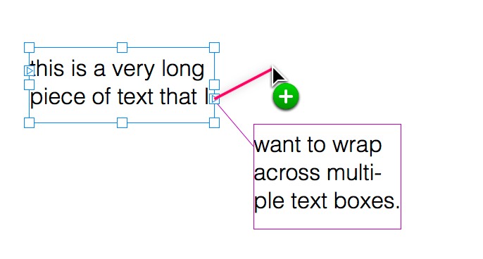 Connect an already connected text box...
