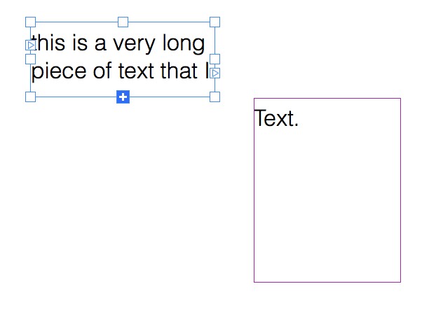 Two individual text boxes