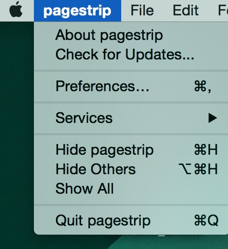 Opening the Preferences window