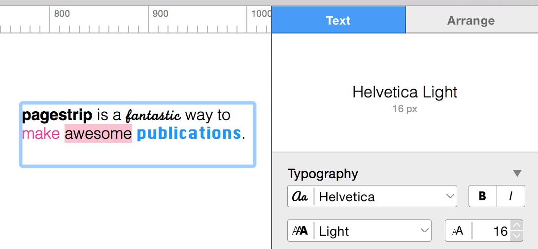 Editing text
